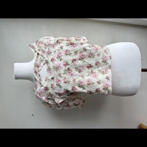 Abercrombie Kids Floral Print Short Sleeve Top size Medium